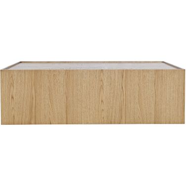 Laurel Creek 52 Inch Block Coffee Table with Hidden Casters In Natural
