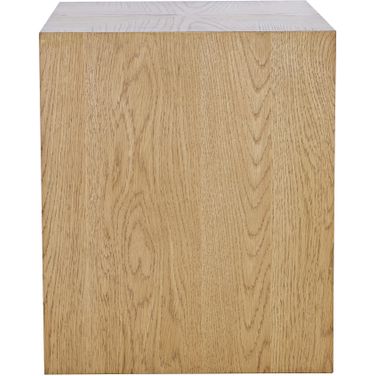 Laurel Creek Square Block Pedestal End Table In Natural