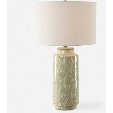 Laurel Sage Ceramic Table Lamp In Green and White