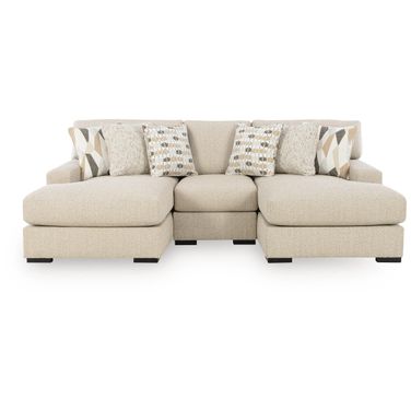 Laurelgrove 3-Piece Double Chaise Sectional In Pebble
