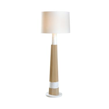 Laurence Floor Lamp In White and Cream