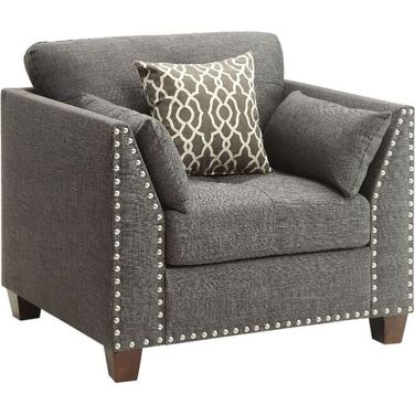 Laurissa Light Charcoal Linen Chair