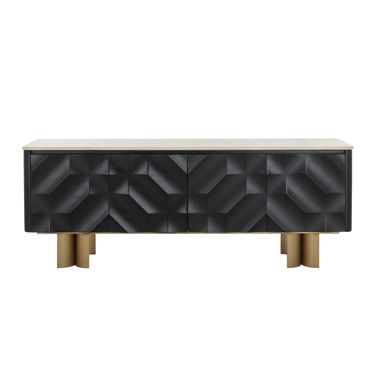 Lautrec Sideboard In Antique Brass and Cream