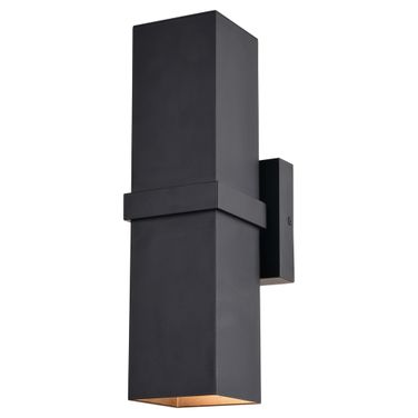Lavage 14 Inch H 2 Light Outdoor Wall Light In Textured Black
