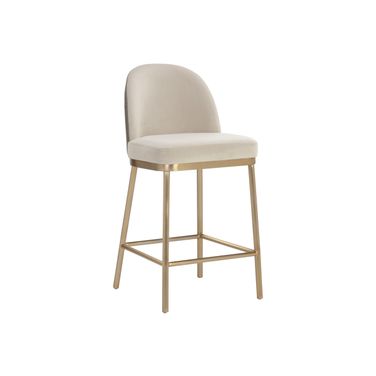 Lavania Counter Stool In Meg Taupe and Porcini Taupe