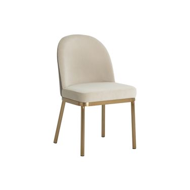 Lavania Dining Chair Set of 2 In Meg Taupe and Porcini Taupe