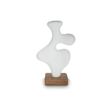 Lavarsen Large Sculpture In White and Brown