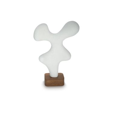 Lavarsen Small Sculpture In White and Brown
