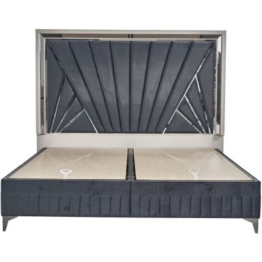 Lavita Queen Panel Bed In River Sand Gray