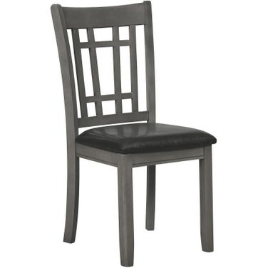 Lavon Padded Dining Side Chairs Medium Grey and Black Set of 2