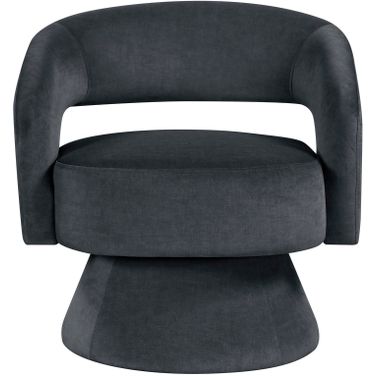 Lavon Swivel Chair In Dark Gray
