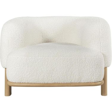 Lawler Upholstered Barrel Back Accent Chair In Ivory