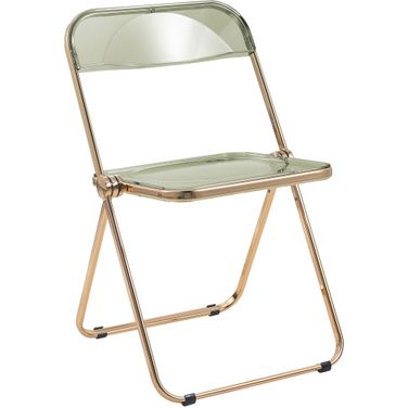 Lawrence Acrylic Folding Chair In Amber