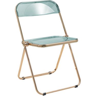 Lawrence Acrylic Folding Chair In Jade Green