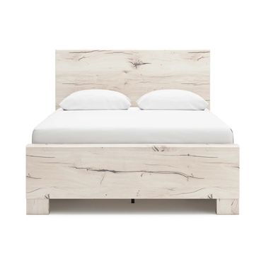 Lawroy Full Panel Bed with Storage In Light Natural