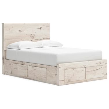 Lawroy Full Panel Storage Bed In Light Natural