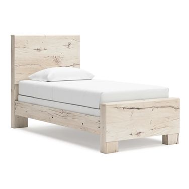 Lawroy Twin Panel Bed In Light Natural