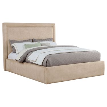Lawson 55-Inch Upholstered Eastern King Platform Bed In Light Saddle