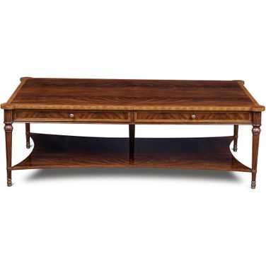 Lawson Cocktail Table In Mahogany and Brass