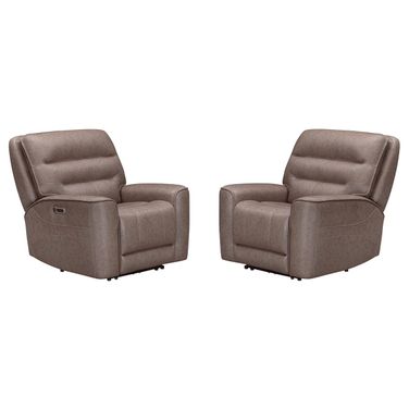 Lawson Zero Gravity Power Recliner Set of 2 In Sydney Brunette