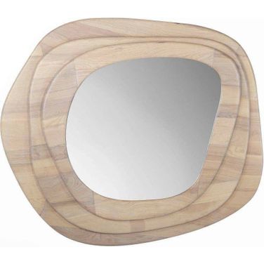 Layered Small Mirror In White