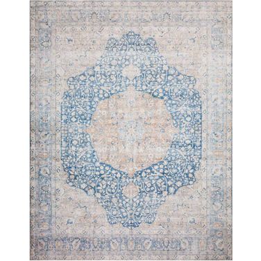 Layla Blue/Tangerine 3'6" x 5'6" Rug