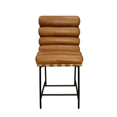 Layla Counter Stool In Tan Leather