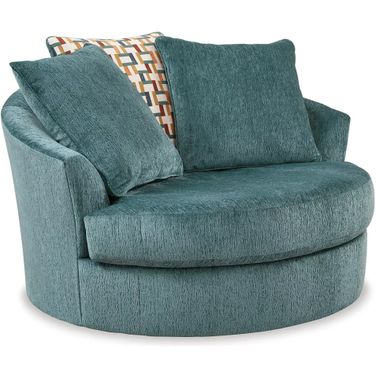 Laylabrook Oversized Swivel Accent Chair In Teal