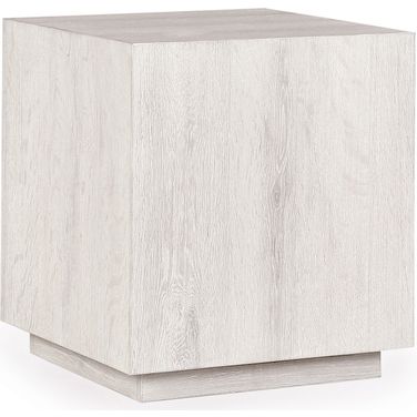 Layne 20 Inch Square End Table In White Wash