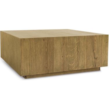 Layne 42 Inch Square Coffee Table with Casters In Light Brown
