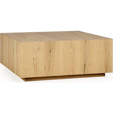 Layne 42 Inch Square Coffee Table with Casters In Natural
