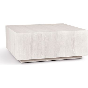 Layne 42 Inch Square Coffee Table with Casters In White Wash