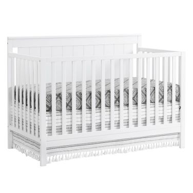 Lazio 4 In 1 Convertible Crib In Snow White