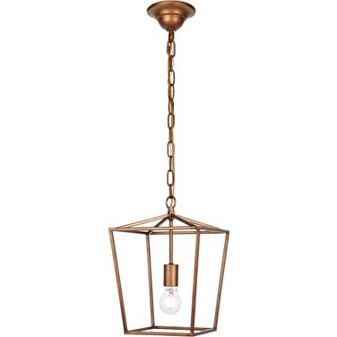 Maddox 9.75" Vintage Gold 1 Light Pendant
