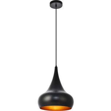 Circa 15" Black 1 Light Pendant