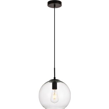 Placido 9.8" Black 1 Light Pendant