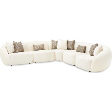 Le Montreaux 5-Piece Modular Sectional In Gardenia