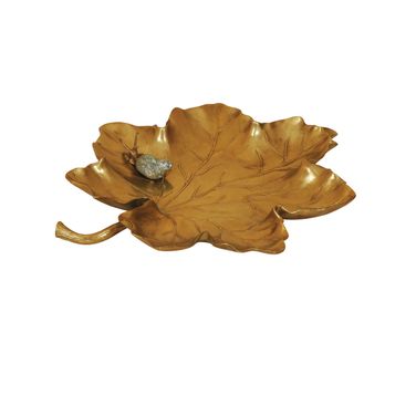Leaf Dish In Brass