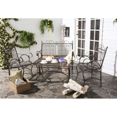 Leah Rustic Brown 4-Piece Set