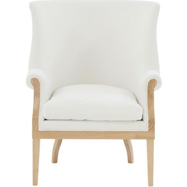 Leahbeth Wingback Accent Chair In White and Natural