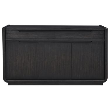 Leandro 2-Drawer Dining Sideboard Server In Burnished Black