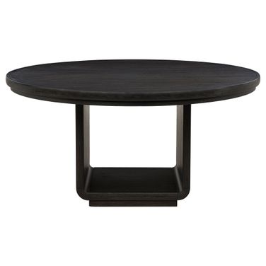 Leandro 60-Inch Round Dining Table In Burnished Black
