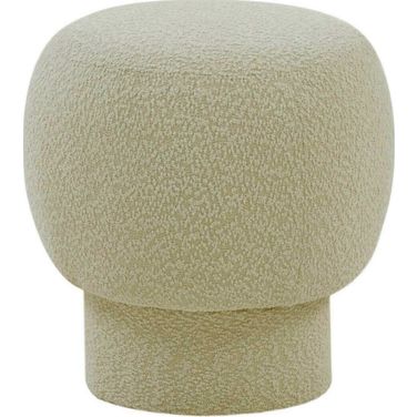 Leboeff Round Ottoman In Ivory