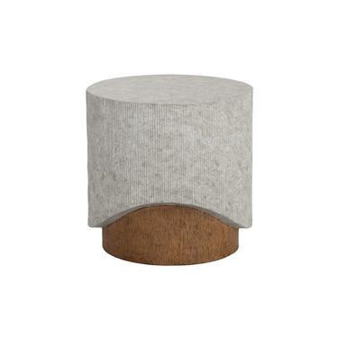Leda End Table In Warm Grey and Warm Brown