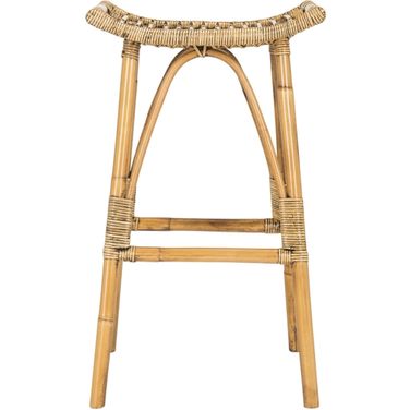 Leda Rattan Bar Stool In Brown