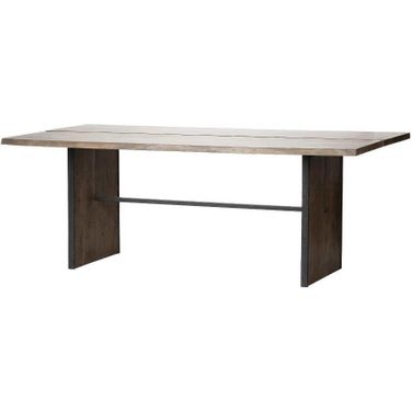 Ledger Iii Brown Solid Wood Top And Base Dining Table