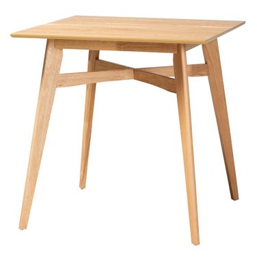 Leena Wood Counter Height Pub Table In Natural Oak