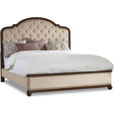 Leesburg Beige King Upholstered Bed