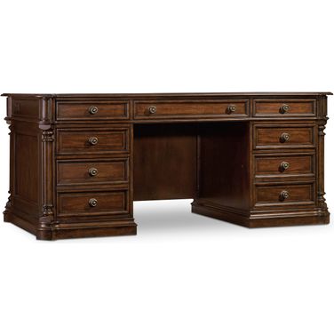 Leesburg Dark Wood Executive Desk