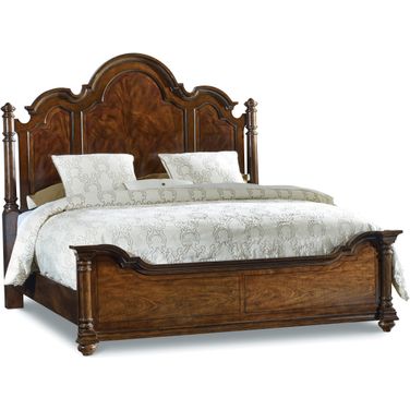 Leesburg Dark Wood Queen Poster Bed